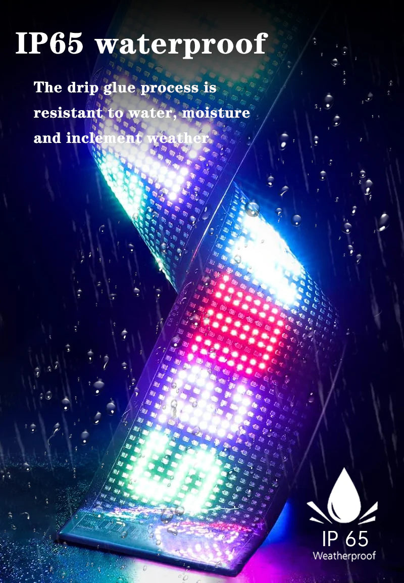 GlowPanel X – Custom LED Car Display Sign with App & Remote Control