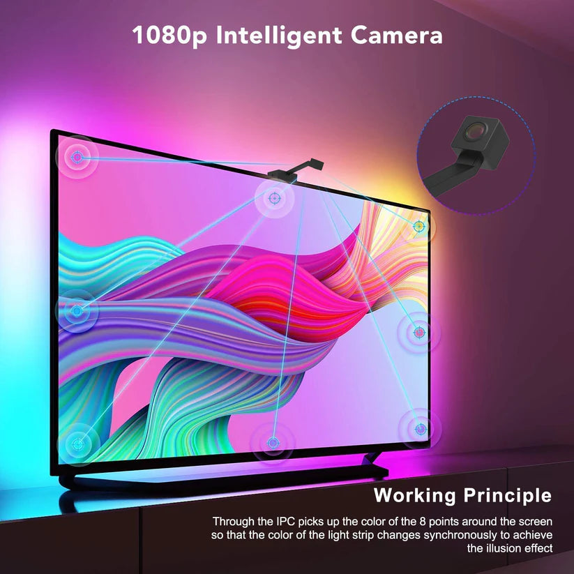 GlowSync™ HD LED TV Backlight Strip with Real-Time Screen Sync – Fits 50–65” TVs