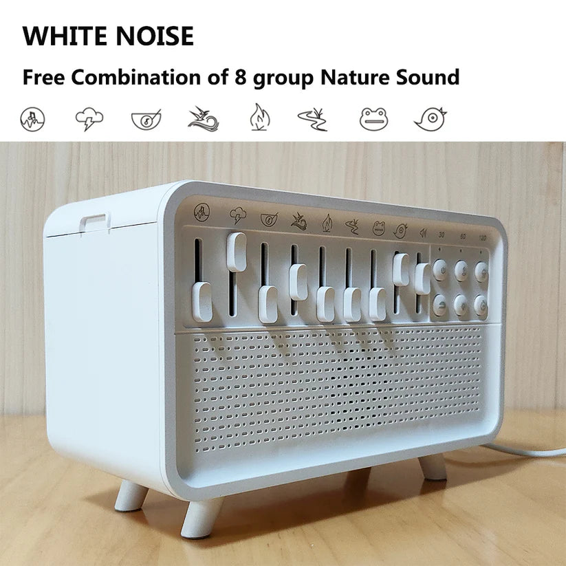 DreamMix Pro – White Noise Machine with Essential Oil Diffuser, Night Light & Bluetooth Speaker
