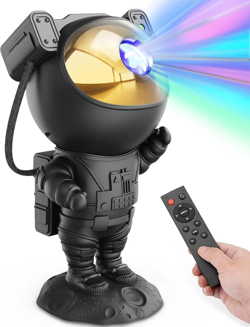 CosmoGlow Astronaut Galaxy Projector – LED Star & Nebula Light for Room Ambience