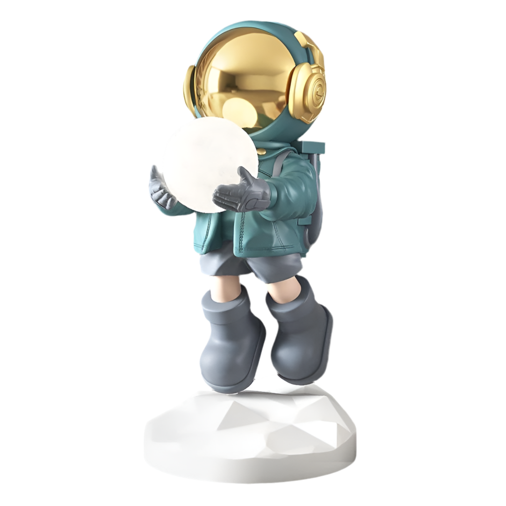 Decorative Astronaut Table Lamp with LED Globe – Modern Space-Themed Lamp for Home and Office