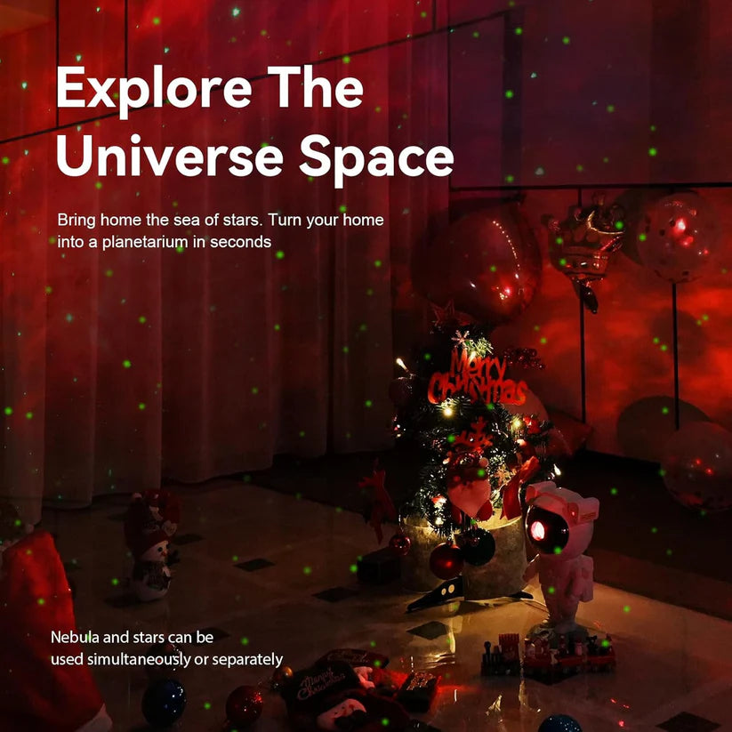 CosmoGlow Astronaut Galaxy Projector – LED Star & Nebula Light for Room Ambience
