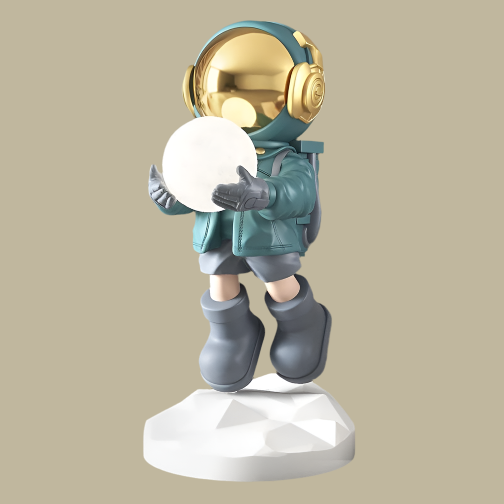 Decorative Astronaut Table Lamp with LED Globe – Modern Space-Themed Lamp for Home and Office
