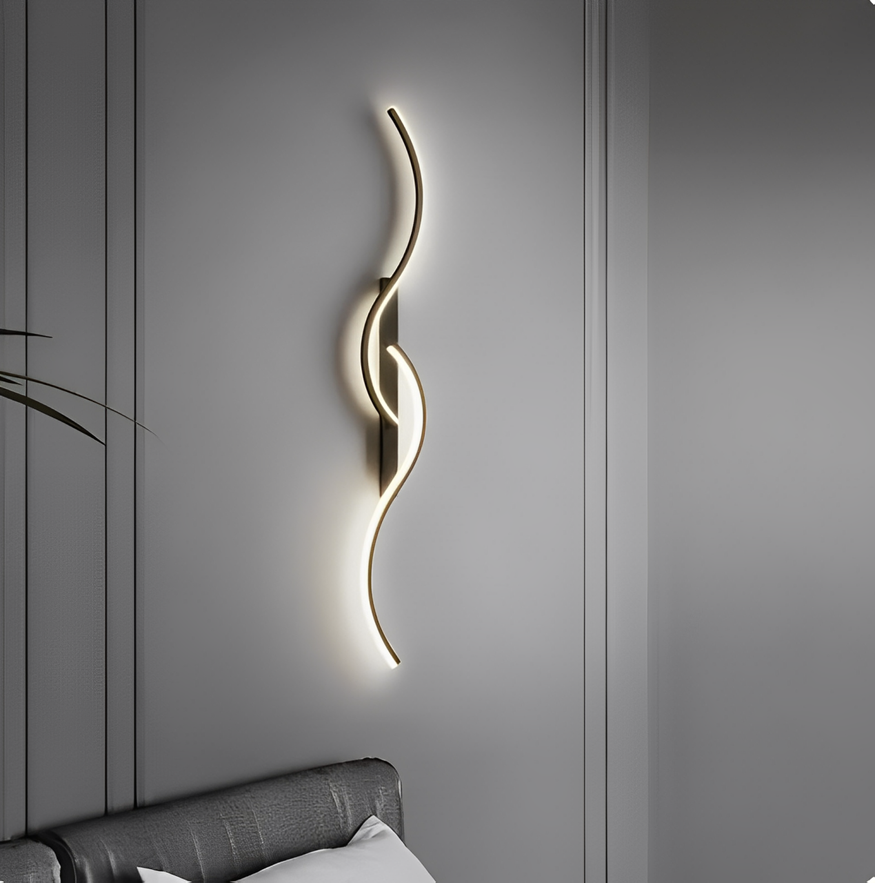 Creative Strip Light Luxury Wall Lamp – Modern, Ultra-Simple Design for Living Room TV Background, Wall Grid, Staircase, Bedroom, and Bedside
