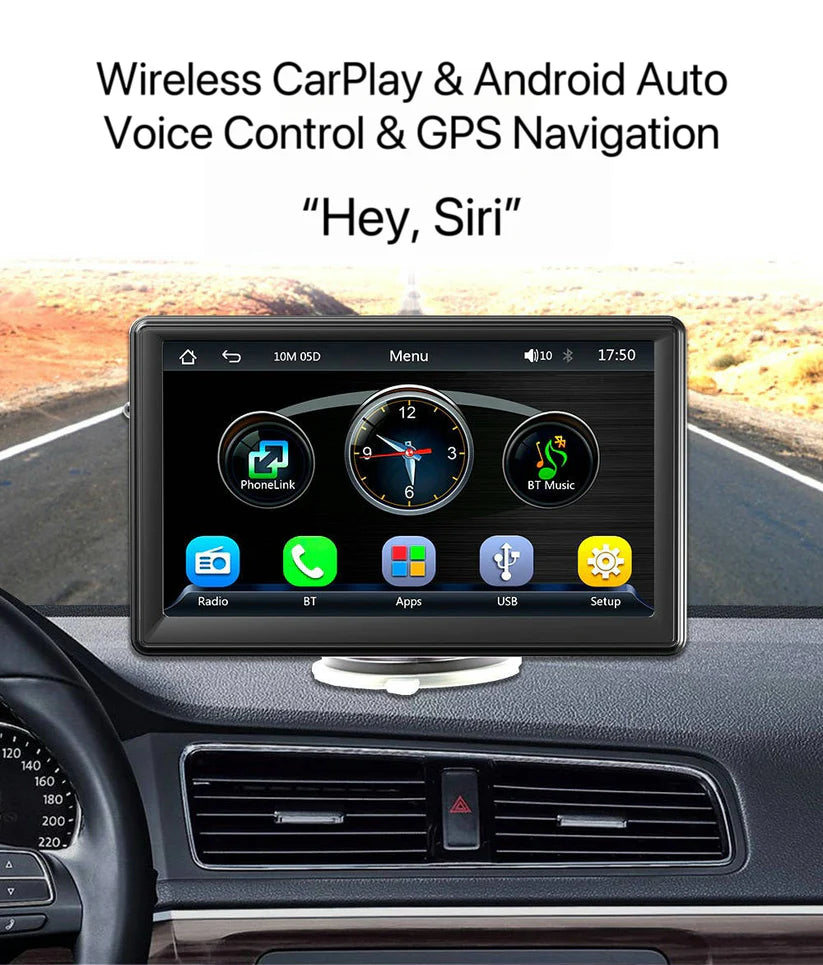 DriveSync 7- Wireless CarPlay & Android Auto Display – Smart Touchscreen for Any Car