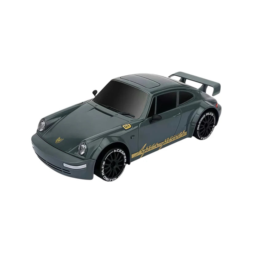Retro Drift Master RC Car – Liquid Metal Finish with Drift & Speed Tires