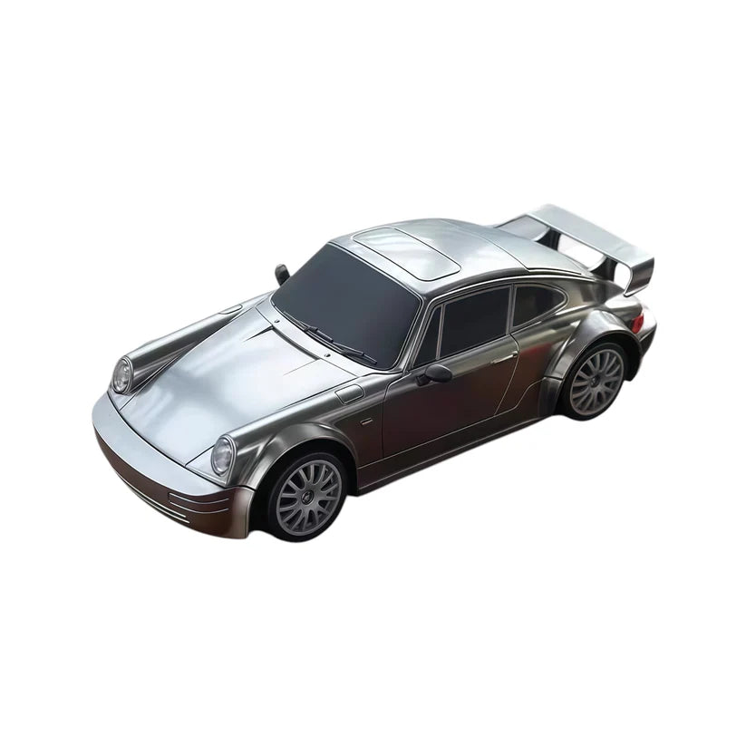 Retro Drift Master RC Car – Liquid Metal Finish with Drift & Speed Tires