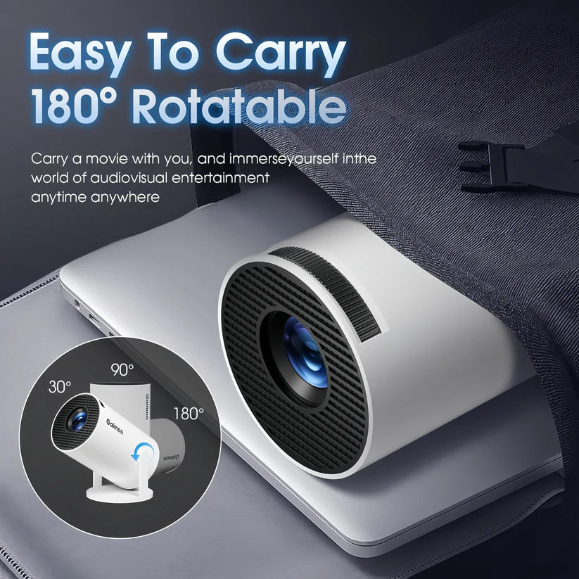 PocketBeam 180° Smart Mini Projector – Portable Home & Outdoor Cinema