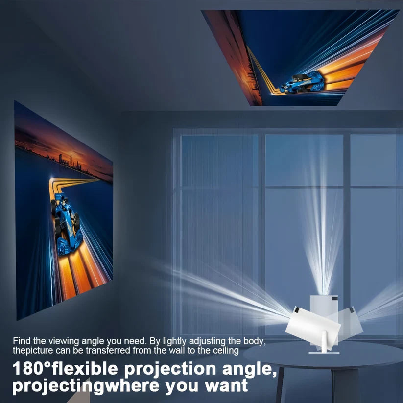 PocketBeam 180° Smart Mini Projector – Portable Home & Outdoor Cinema