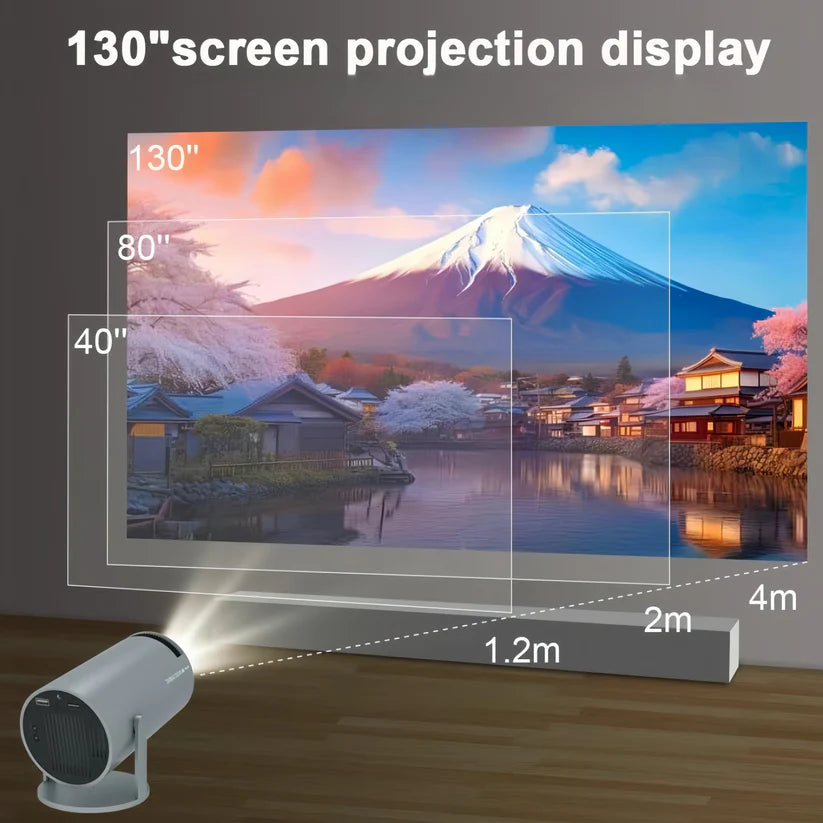 PocketBeam 180° Smart Mini Projector – Portable Home & Outdoor Cinema