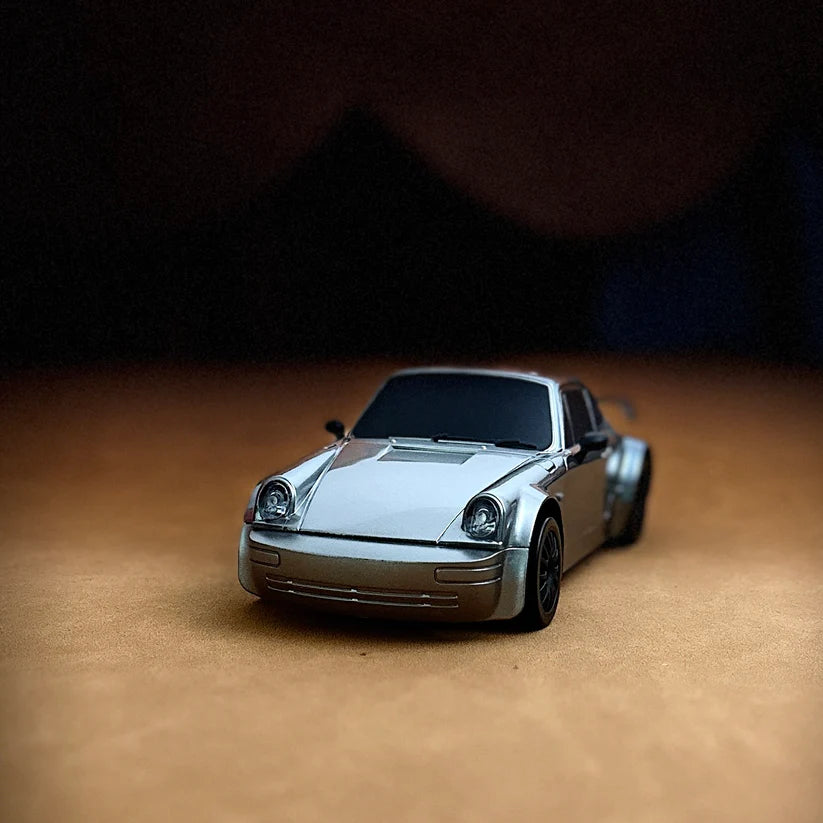 Retro Drift Master RC Car – Liquid Metal Finish with Drift & Speed Tires