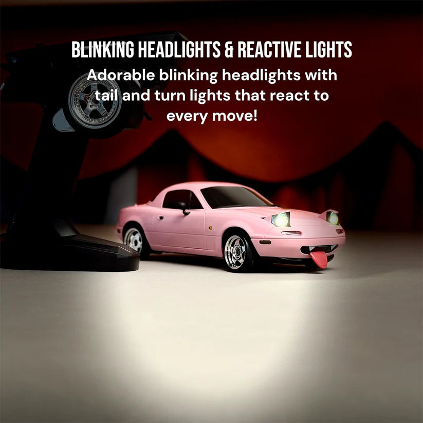 BlinkBuddy 1:18 Pro Drift RC Car – High-Performance Remote Control Car with LED Eyes & Drift Tires