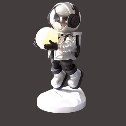 Astronaut Dekorativ Bordslampa med LED-glob - Modern Rymdtema Lampa för Hem och Kontor