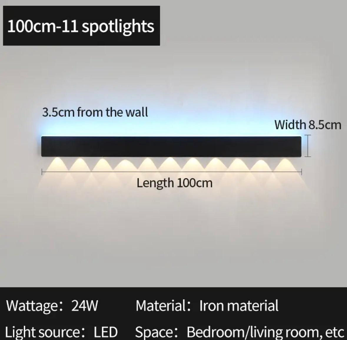 Nordisk Stil LED Väggsconce: Modern Belysning för Vardagsrum och Sovrum 💡🔵