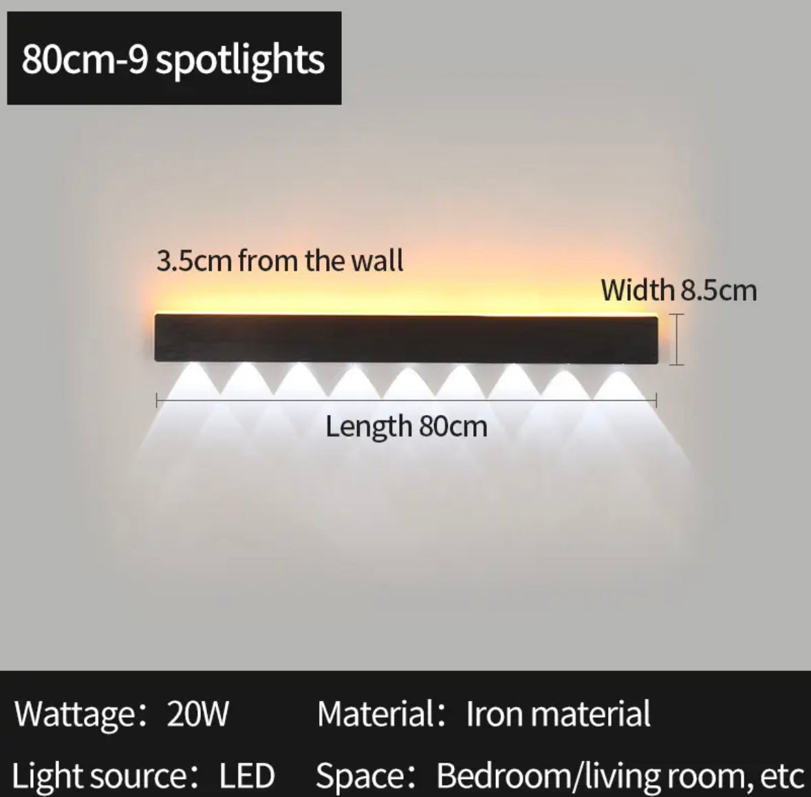 Nordisk Stil LED Väggsconce: Modern Belysning för Vardagsrum och Sovrum 💡🌕