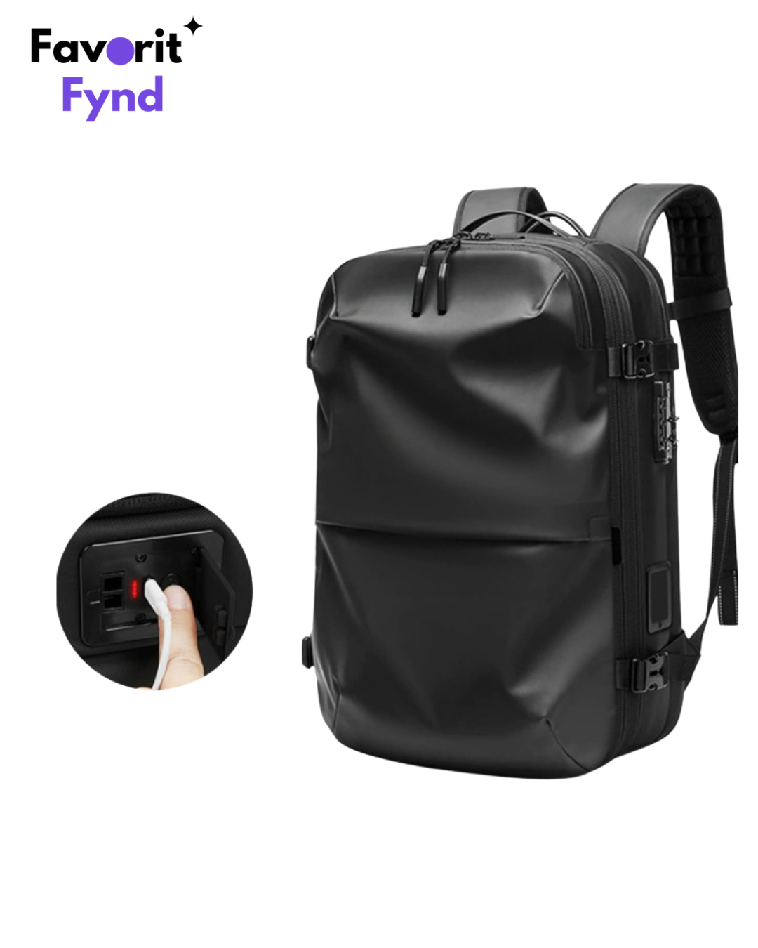 Vacuum Backpack Travel, 60L Expandable Backpack With Vacuum System, Men's Multifunction Carry On Travel Backpack, black, One size