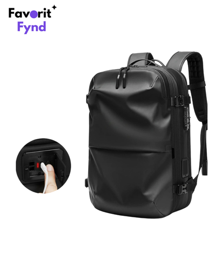 Vacuum Backpack Travel, 60L Expandable Backpack With Vacuum System, Men's Multifunction Carry On Travel Backpack, black, One size