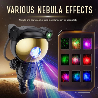 CosmoGlow Astronaut Galaxy Projector – LED Star & Nebula Light for Room Ambience