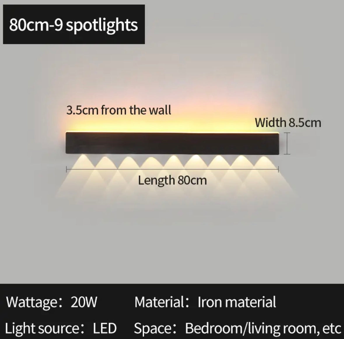 Nordisk Stil LED Väggsconce: Modern Belysning för Vardagsrum och Sovrum 💡🌕