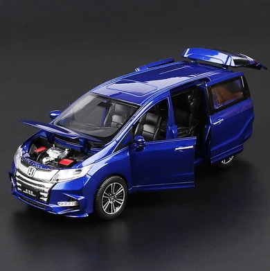 1:32 HONDA Odyssey MPV Legering Bilmodell Diecasts & Leksaksfordon Metall Bilmodell Simulering Ljud och ljus Collection Barnpresent