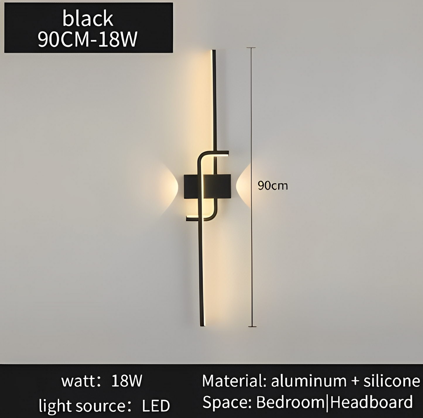 Modern vägglampa hem-apparat sängen sovrum vardagsrum trappor LED lumens rum dekorativ belysning