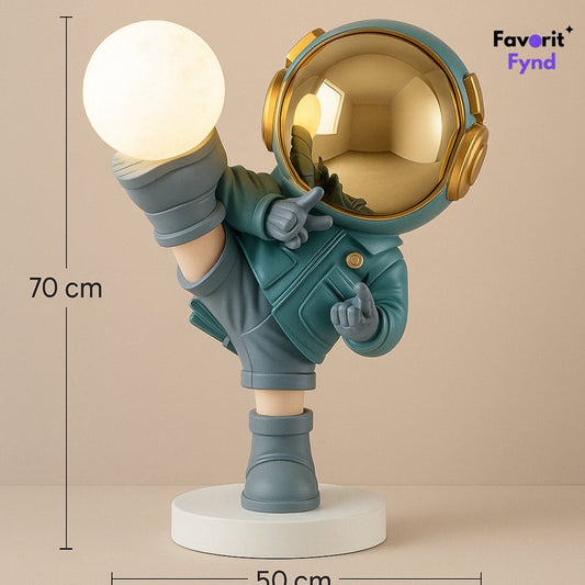 Astronautlampa med Karatespark – Dekorativ Lampa i Flera Färger