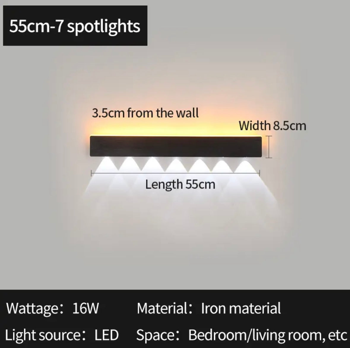 Nordisk Stil LED Väggsconce: Modern Belysning för Vardagsrum och Sovrum 💡🌕