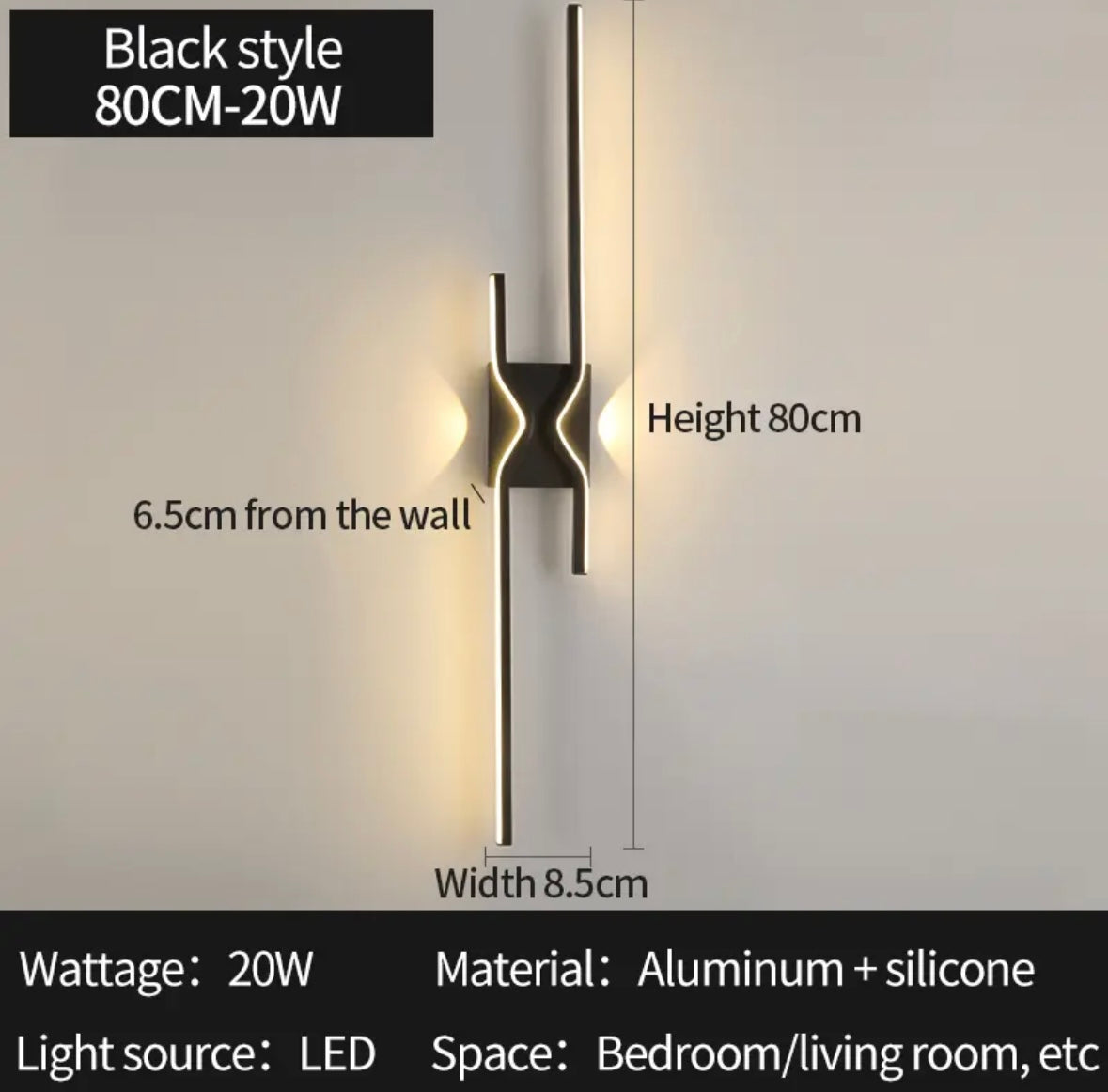 Minimalistisk Vägglampa för Vardagsrum och Studie 💡