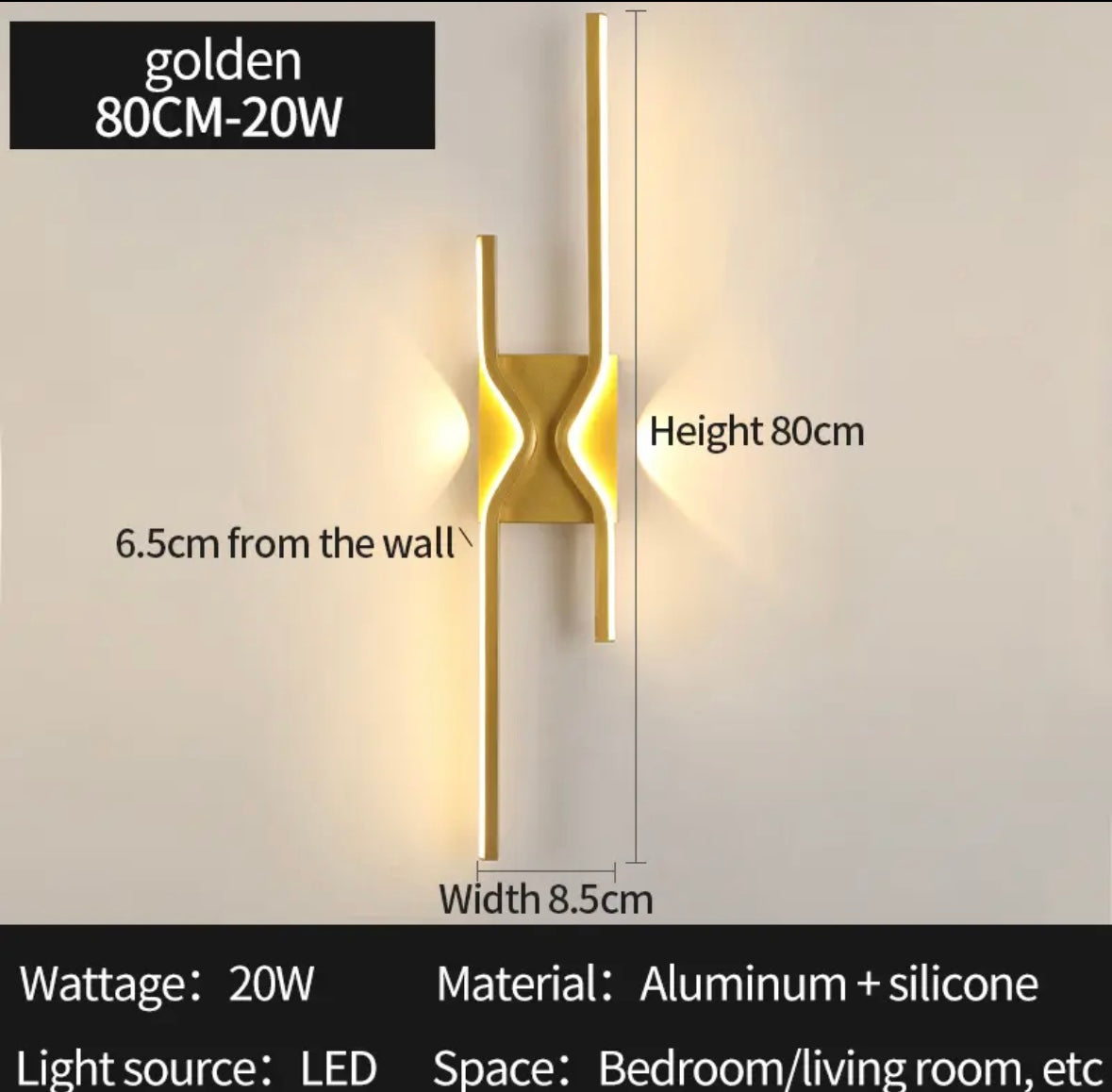 Minimalistisk Vägglampa för Vardagsrum och Studie 💡