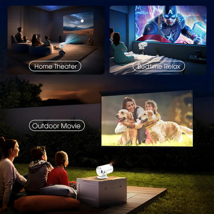 PocketBeam 180° Smart Mini Projector – Portable Home & Outdoor Cinema