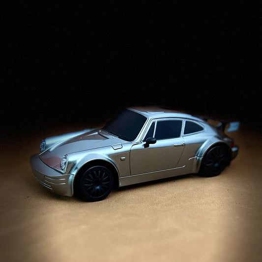 Retro Drift Master RC Car – Liquid Metal Finish with Drift & Speed Tires