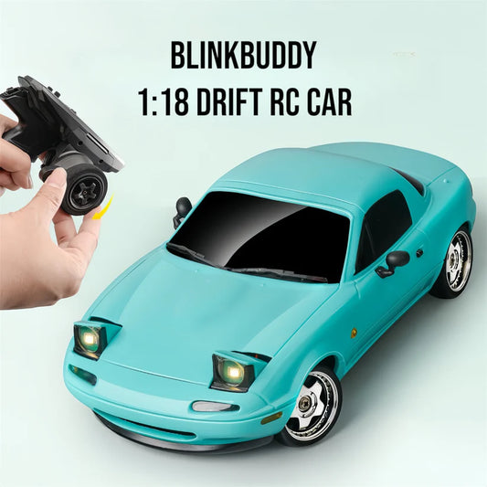 BlinkBuddy 1:18 Pro Drift RC Car – High-Performance Remote Control Car with LED Eyes & Drift Tires