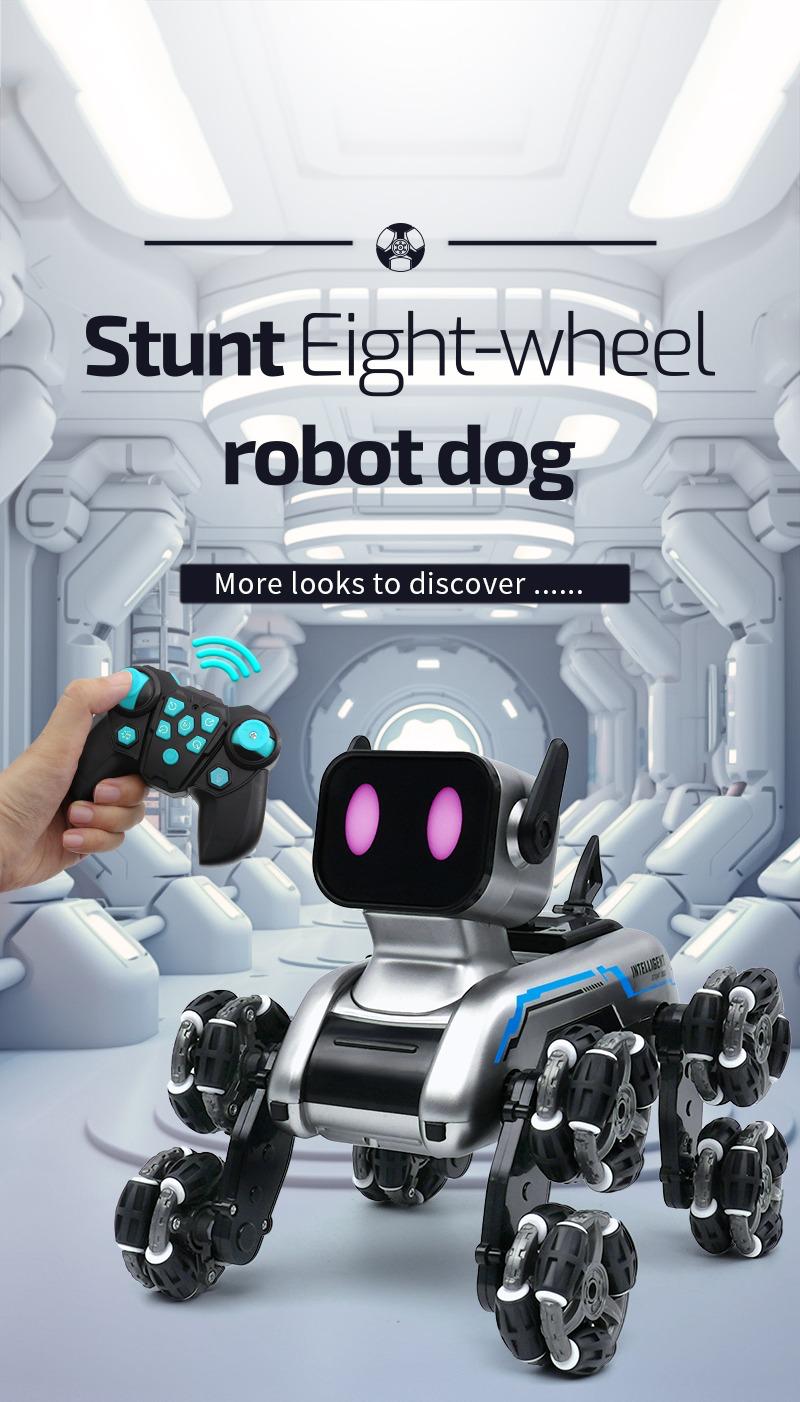 Åtahjulig RC-robotshund – Den ultimata robotdjuret för barn och teknikälskare