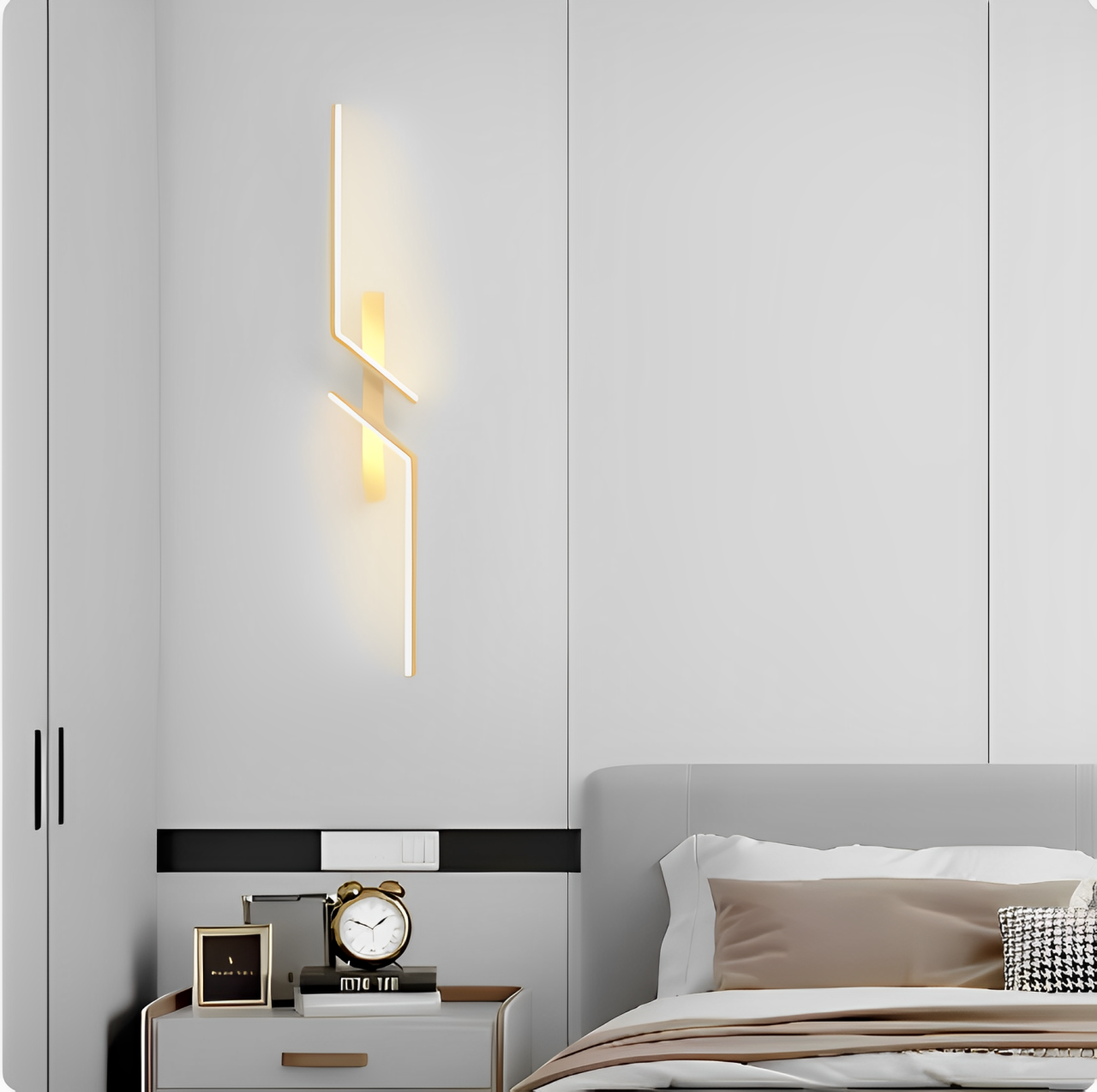 Modern LED Vägglampa Guld LED Sconce Sovrum Sänglampa Vägglampa inomhus dekoration Ljus Sconce Järn Akryllampa