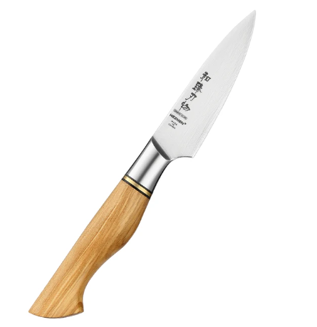 HEZHEN 1-5PC Knivset Sandivik 14C28N Stål Rostfritt Stål Kock Santoku Utility Skala Kökskniv För Kött Vass Kökskniv