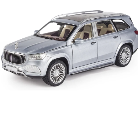 1:24 Maybach GLS-klass GLS600 Alloy Luxy Bilmodell Diecast Metal Leksaksfordon Bilmodell Simulering Ljud och ljus Barnleksakspresent