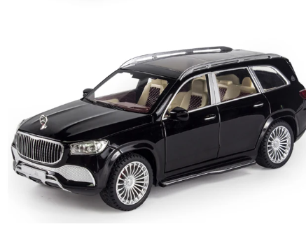 1:24 Maybach GLS-klass GLS600 Alloy Luxy Bilmodell Diecast Metal Leksaksfordon Bilmodell Simulering Ljud och ljus Barnleksakspresent