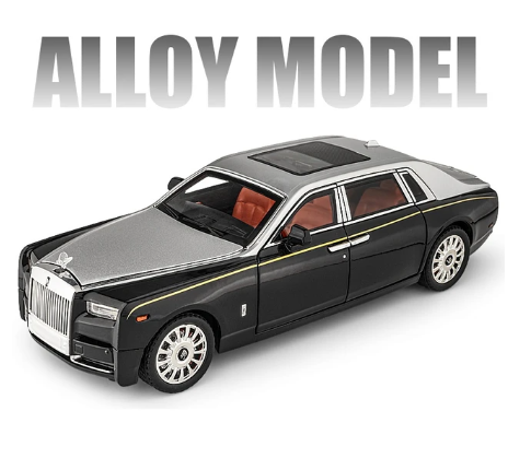 1/18 Rolls-Royce Phantom Alloy Lyxig bilmodell Diecasts Metallleksaksfordon Bilmodellsimulering Ljud Ljussamling Barnpresenter