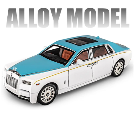 1/18 Rolls-Royce Phantom Alloy Lyxig bilmodell Diecasts Metallleksaksfordon Bilmodellsimulering Ljud Ljussamling Barnpresenter