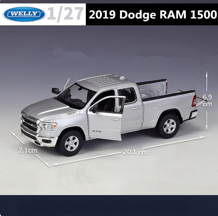 Welly 1/24 DODGE RAM 1500 Alloy Pickup Modell Simulering Diecast Metal Toy Terrängfordon Bilmodell Collection Barngåvor