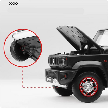 Tuff SUZUKI Jimny Terrängbil i Skala 1:18 – Metallmodell med Realistisk Design | För Samlare & Barn