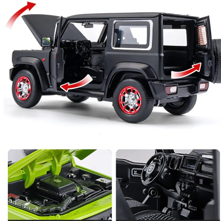 Överstorlek 1:18 SUZUKI Jimny Alloy Bilmodell Diecasts Metallleksak Terrängfordon Bilmodell Simuleringskollektion Barnpresenter