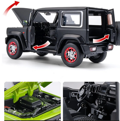 Tuff SUZUKI Jimny Terrängbil i Skala 1:18 – Metallmodell med Realistisk Design | För Samlare & Barn