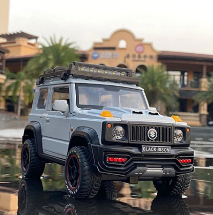 Tuff SUZUKI Jimny Terrängbil i Skala 1:18 – Metallmodell med Realistisk Design | För Samlare & Barn